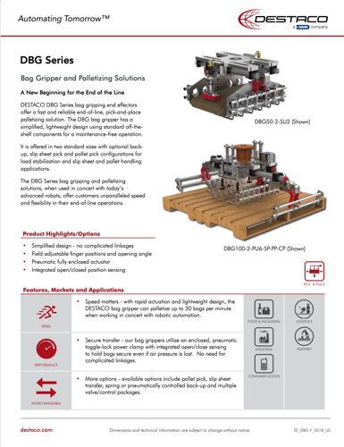 DESTACO DBG Series Bag Gripper Flyer