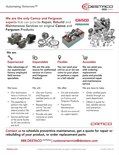 DESTACO Camco Products Aftermarket Flyer